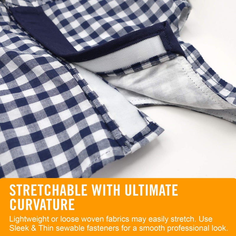 Velcro شريط فيلكرو العلامة التجارية الأنيق والنحيف للأقمشة | 3 قدم × 3/4 بوصة، أبيض | ناعم على البشرة وخفيف للغاية مع تقنية خياطة الشريط - Image 5